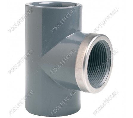 Тройник 90° c металлическим кольцом EFFAST d50x1-1/2