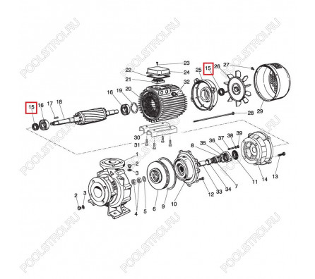 Уплотнительное кольцо для насосов Saer IR4P125-250A Cast Iron (54710260)