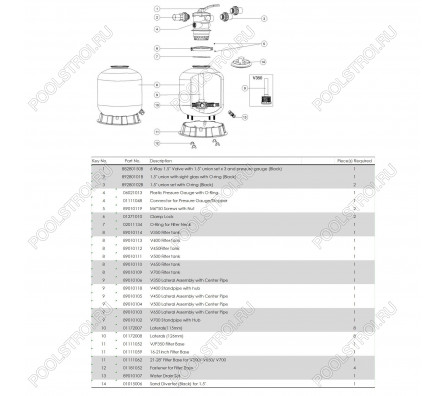 Фильтр Aquaviva V350 (4 м3/ч, D355)